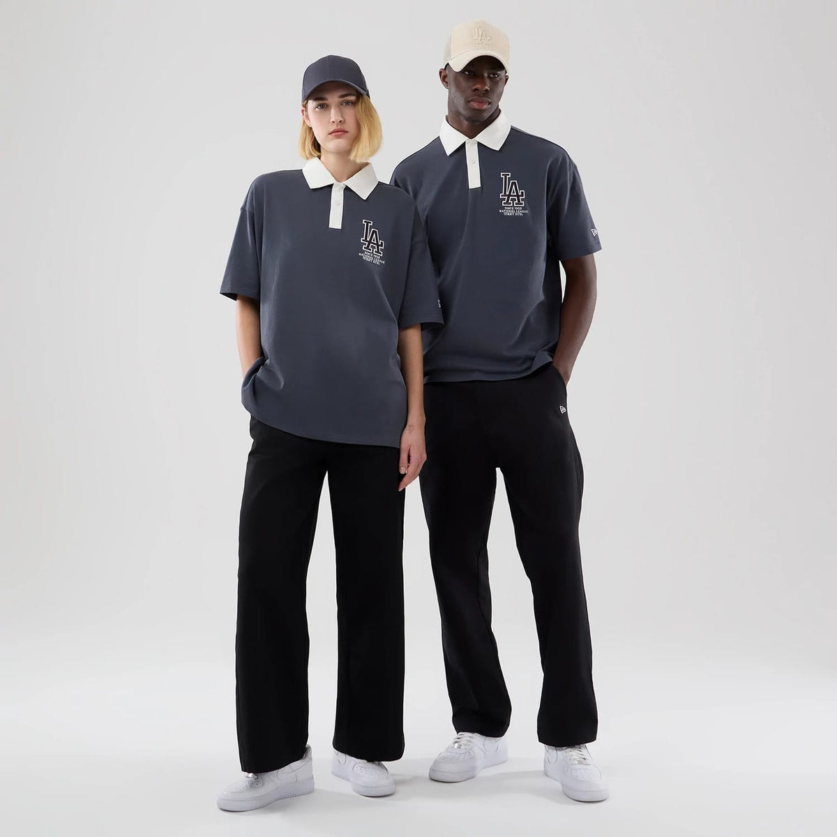 LA Dodgers MLB Grey Polo T-Shirt-zelvios