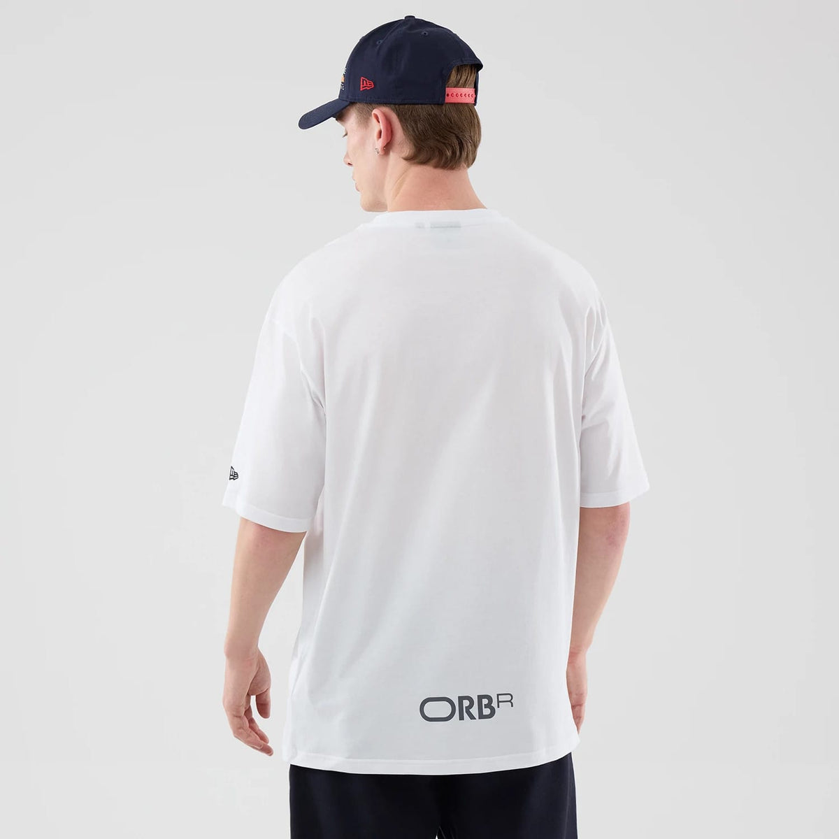 Red Bull Racing Graphic White Oversized T-Shirt-zelvios