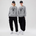 New York Yankees MLB Graphic Grey Oversized Crew Neck Sweater-zelvios