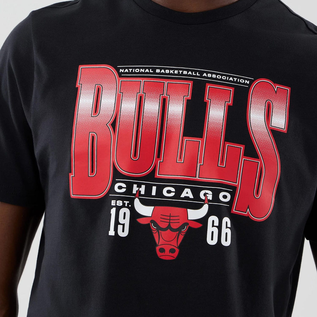 Chicago Bulls NBA Arch Graphic Black T-Shirt-zelvios