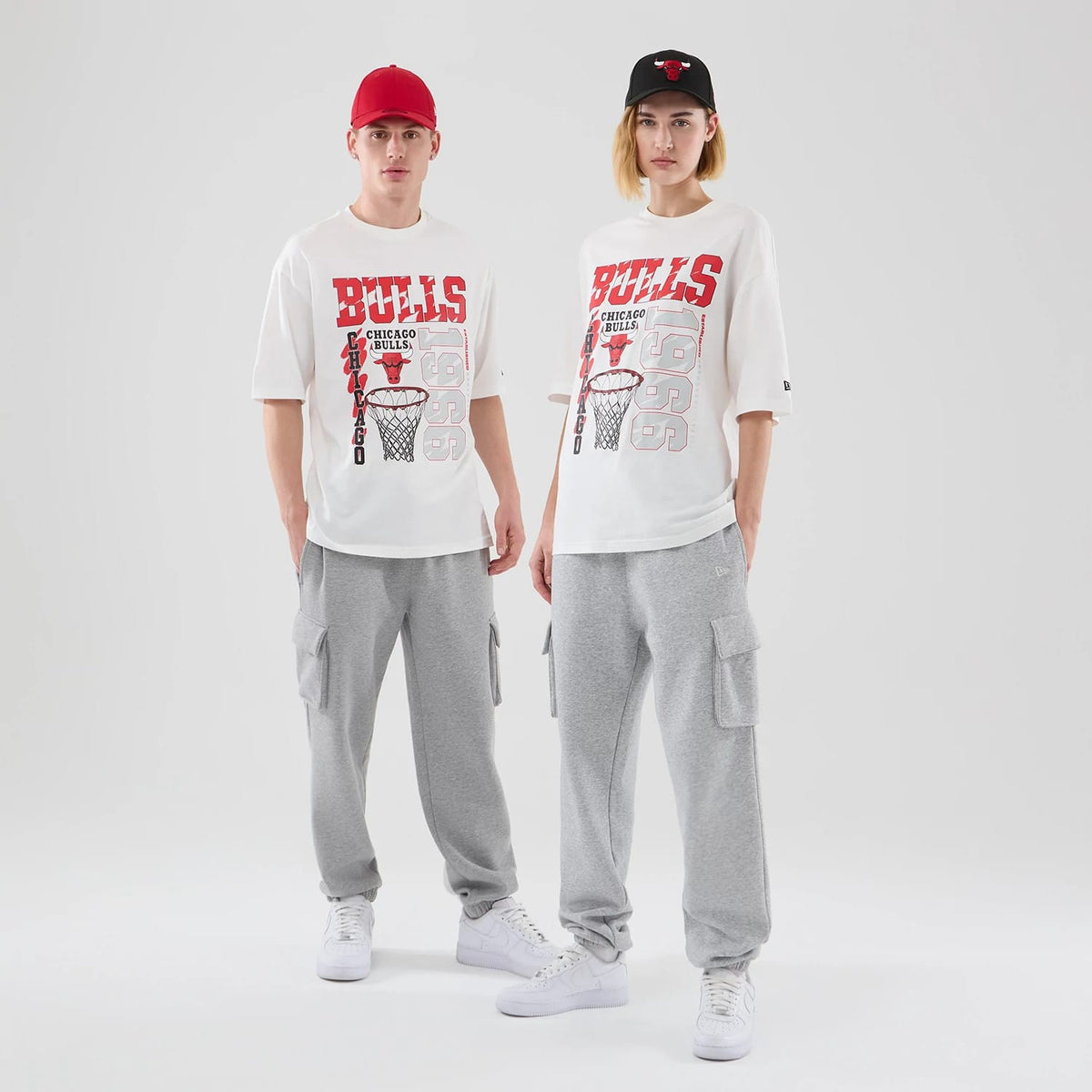 Chicago Bulls NBA Basketball Graphic White Oversized T-Shirt-zelvios