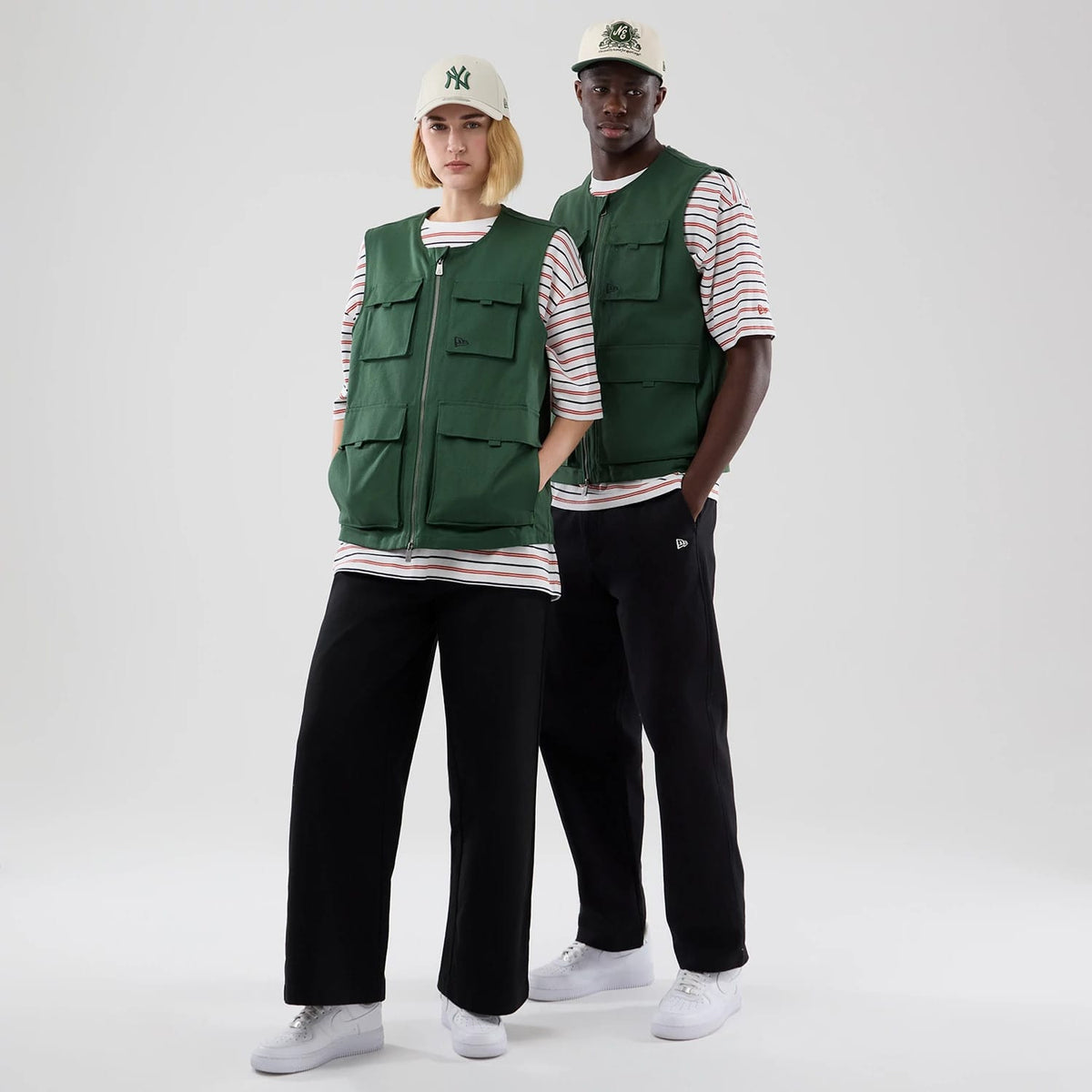 New Era Dark Green Utility Vest-zelvios