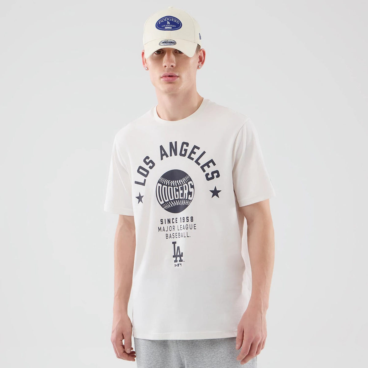 LA Dodgers MLB Graphic Open White T-Shirt-zelvios