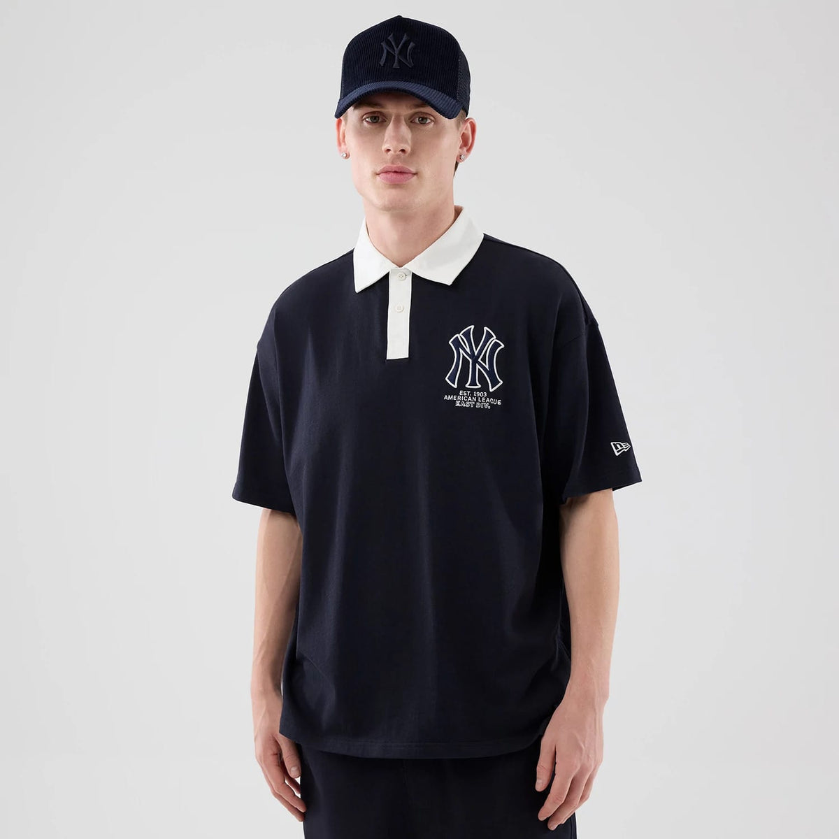 New York Yankees MLB Navy Polo T-Shirt-zelvios