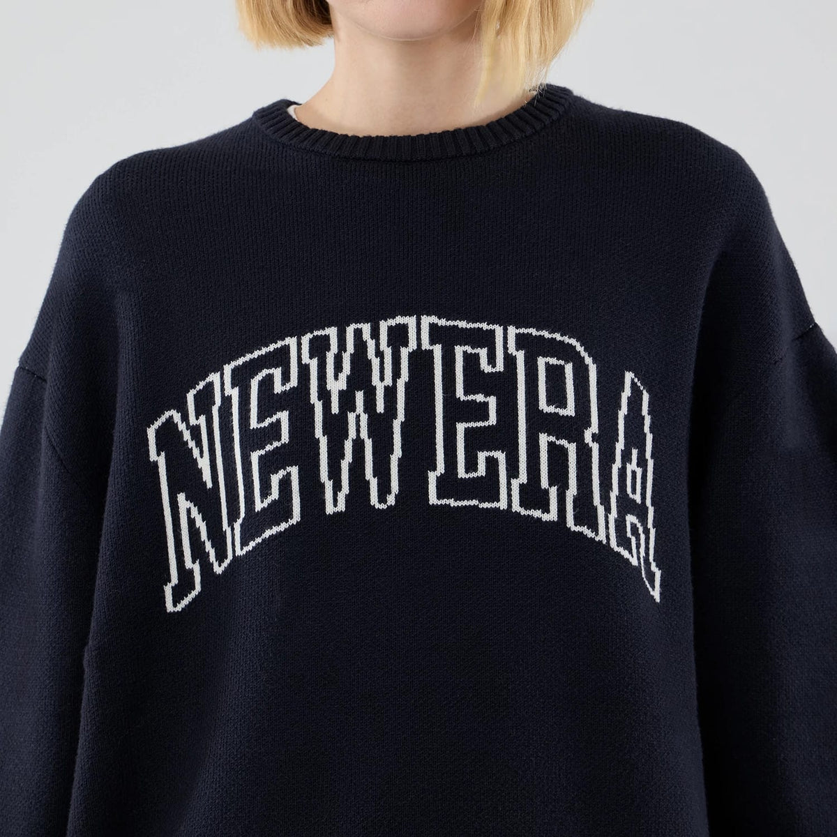 New Era Knit Navy Knitted Sweater-zelvios