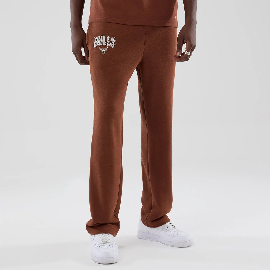Chicago Bulls NBA Core Plus Brown Straight Leg Joggers-zelvios