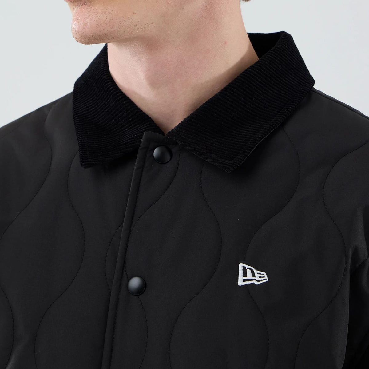 New Era Quilted Coaches Black Jacket-zelvios
