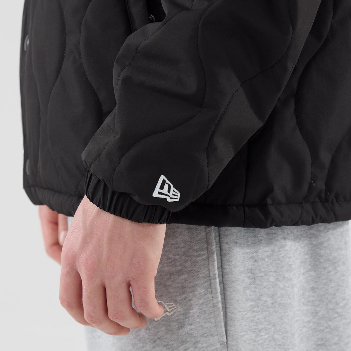 New Era Quilted Coaches Black Jacket-zelvios
