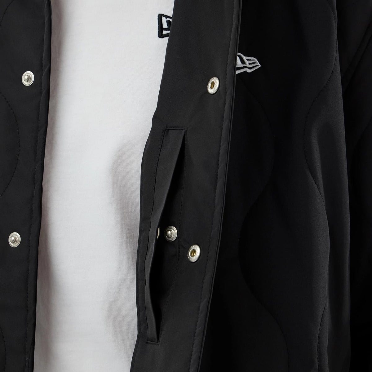 New Era Quilted Coaches Black Jacket-zelvios