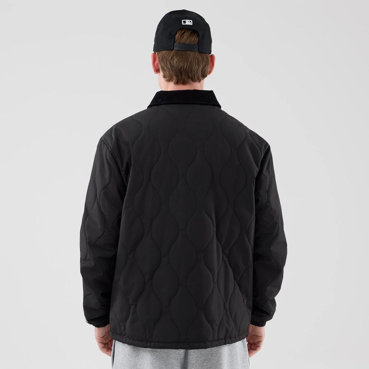 New Era Quilted Coaches Black Jacket-zelvios