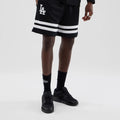 LA Dodgers MLB Mesh Black Oversized Shorts-zelvios