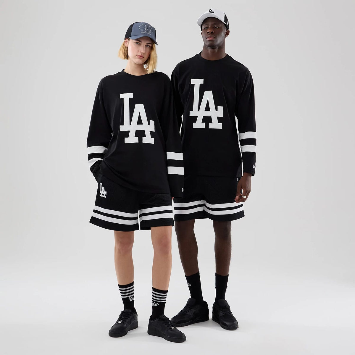 LA Dodgers MLB Black Oversized Long Sleeve T-Shirt-zelvios