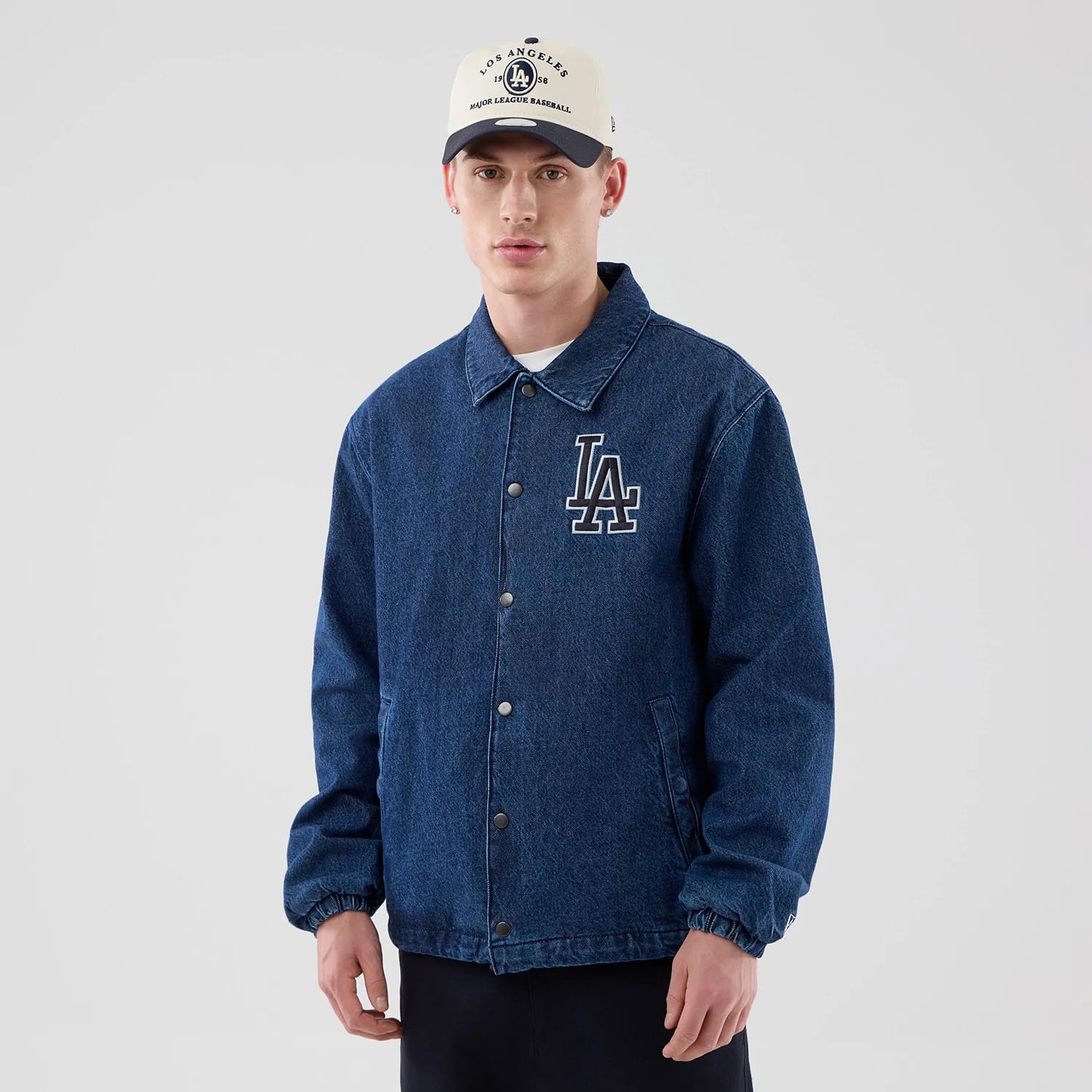 LA Dodgers MLB Coaches Dark Blue Jacket-kentox