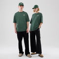 New Era Stripe Dark Green Oversized T-Shirt-zelvios