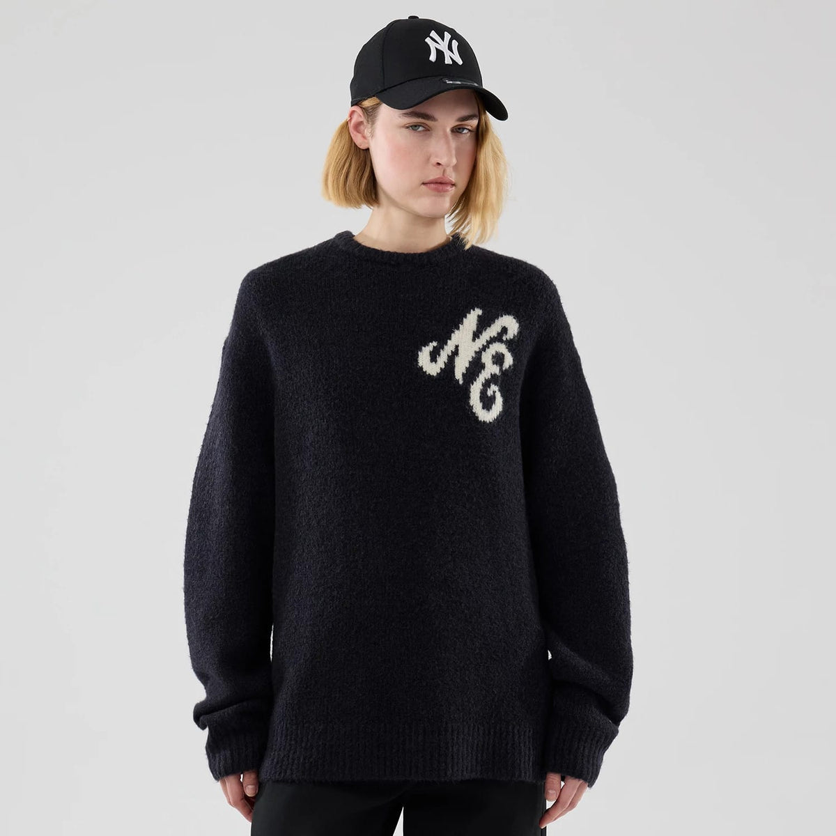 New Era Knit Navy Knitted Sweater-zelvios