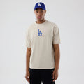 LA Dodgers MLB Food Graphic Cream Oversized T-Shirt-zelvios
