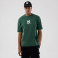 New York Yankees MLB Food Graphic Dark Green Oversized T-Shirt-zelvios