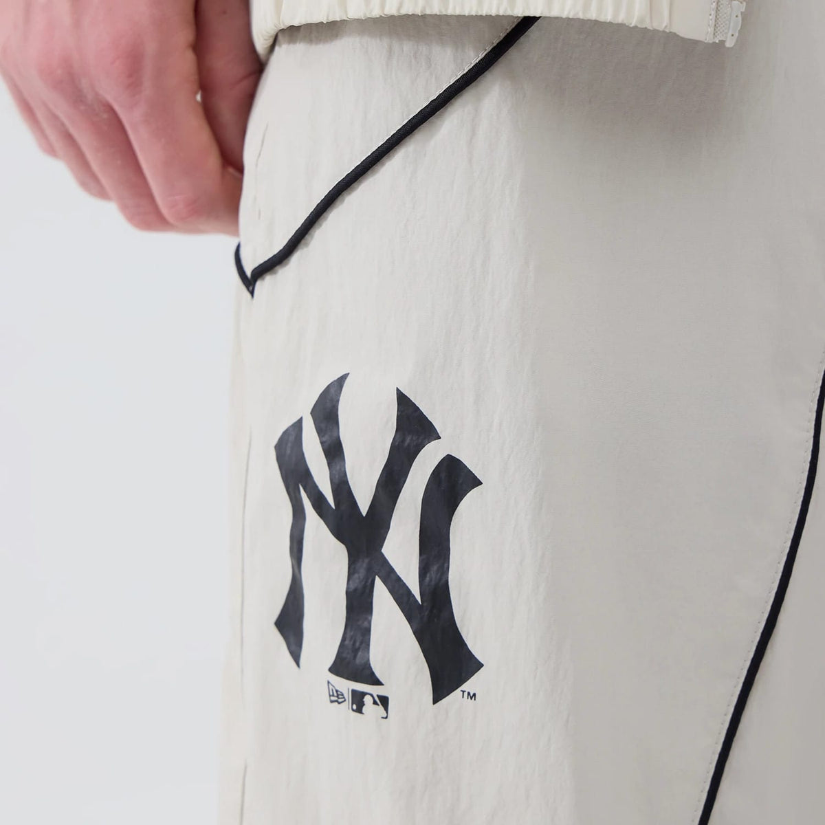 New York Yankees MLB Piping Track Cream Track Pants-zelvios