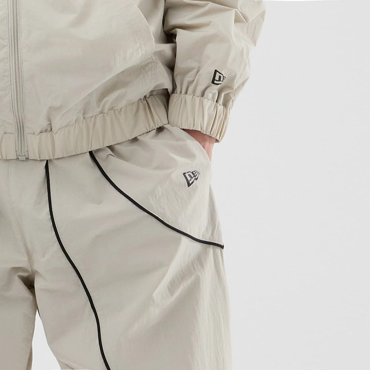 New York Yankees MLB Piping Track Cream Track Pants-zelvios