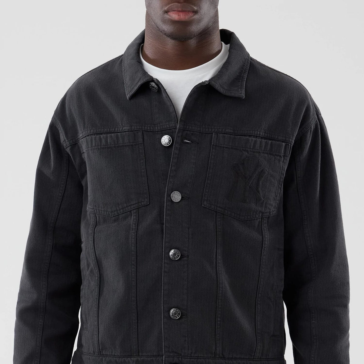 New York Yankees MLB Stripe Denim Grey Jacket-zelvios