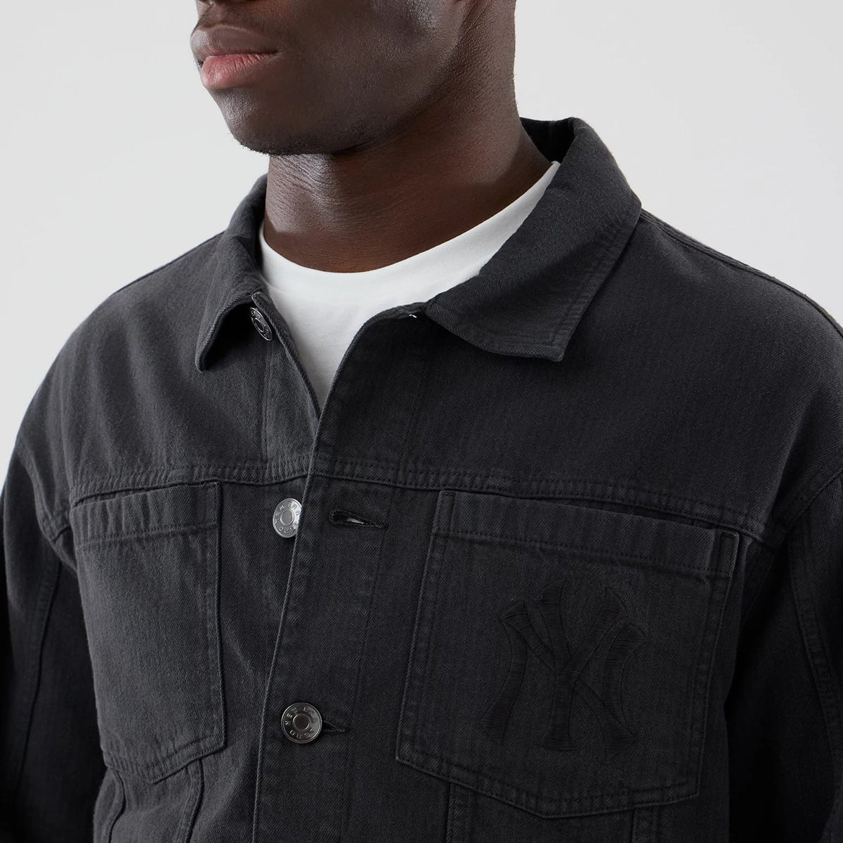 New York Yankees MLB Stripe Denim Grey Jacket-zelvios