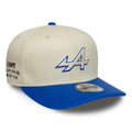 Alpine Racing Contrast Visor Cream 9SEVENTY Stretch Snap Adjustable Cap-zelvios