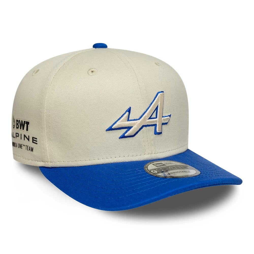 Alpine Racing Contrast Visor Cream 9SEVENTY Stretch Snap Adjustable Cap-zelvios