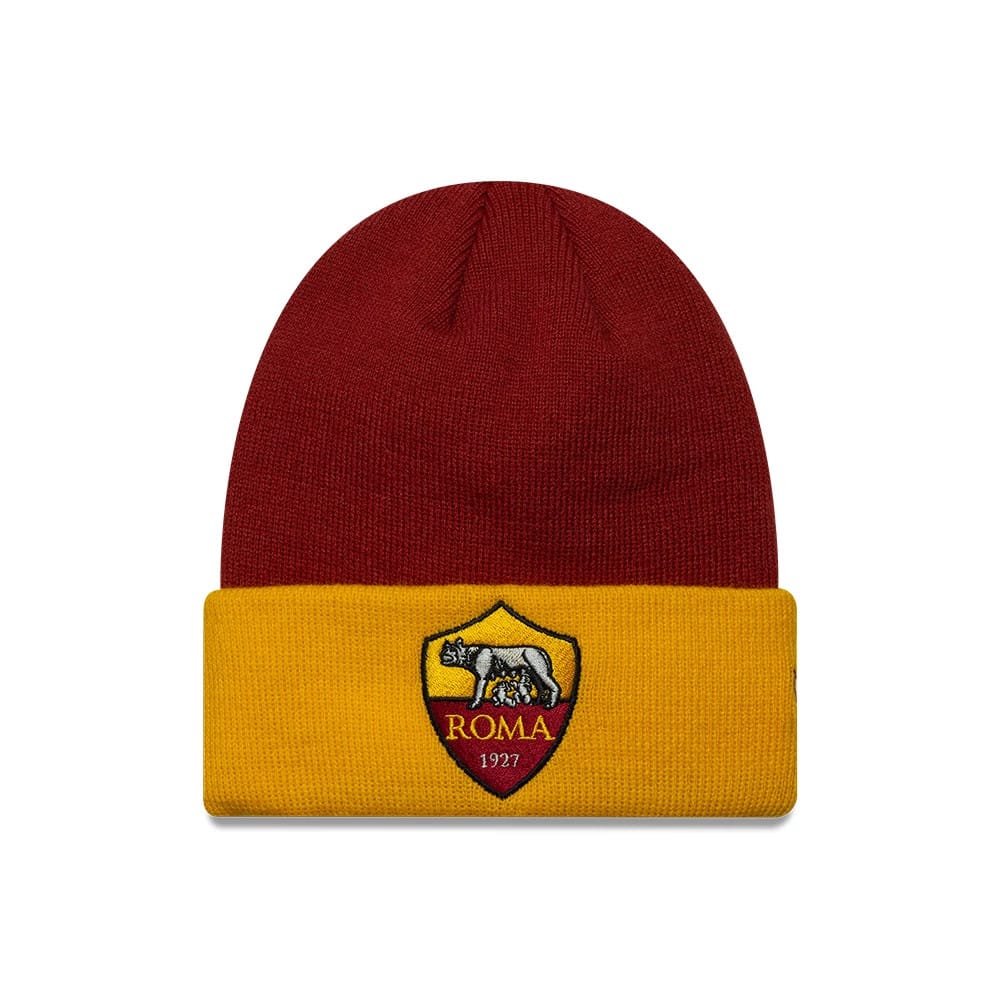 Youth AS Roma Team Dark Red Skull Knit Beanie Hat-zelvios