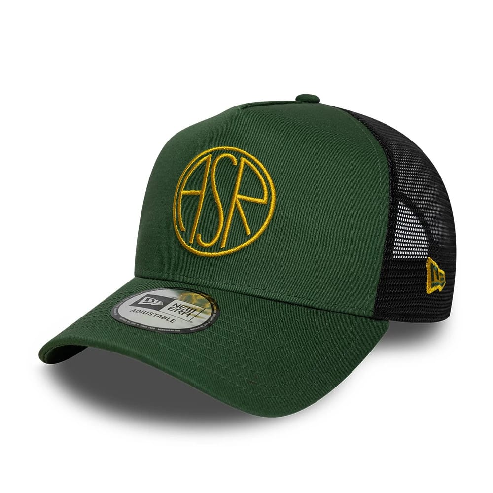 AS Roma Dark Green 9FORTY E-Frame Trucker Adjustable Cap-zelvios