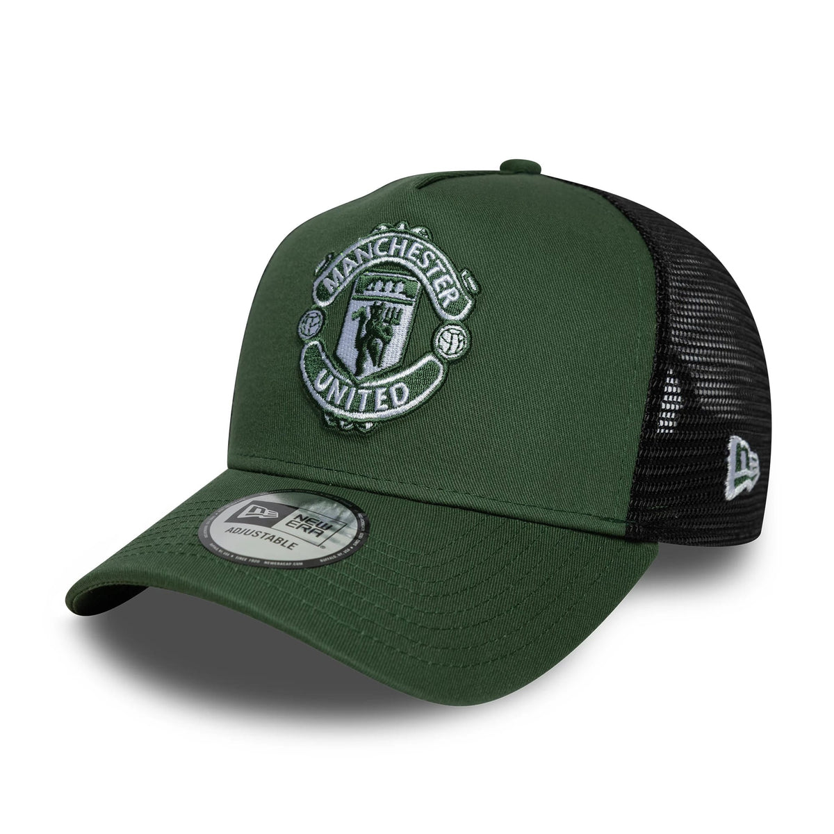 Manchester United FC Dark Green 9FORTY A-Frame Trucker Adjustable Cap-zelvios