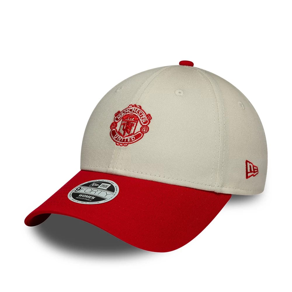 Womens Manchester United FC Cream & Red 9FORTY Adjustable Cap-zelvios