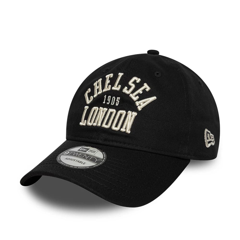 Chelsea FC Script Black 9TWENTY Adjustable Cap-zelvios