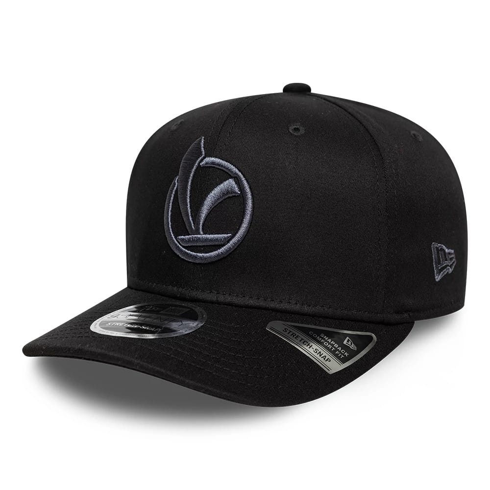Vespa Black 9SEVENTY Stretch Snap Adjustable Cap-zelvios