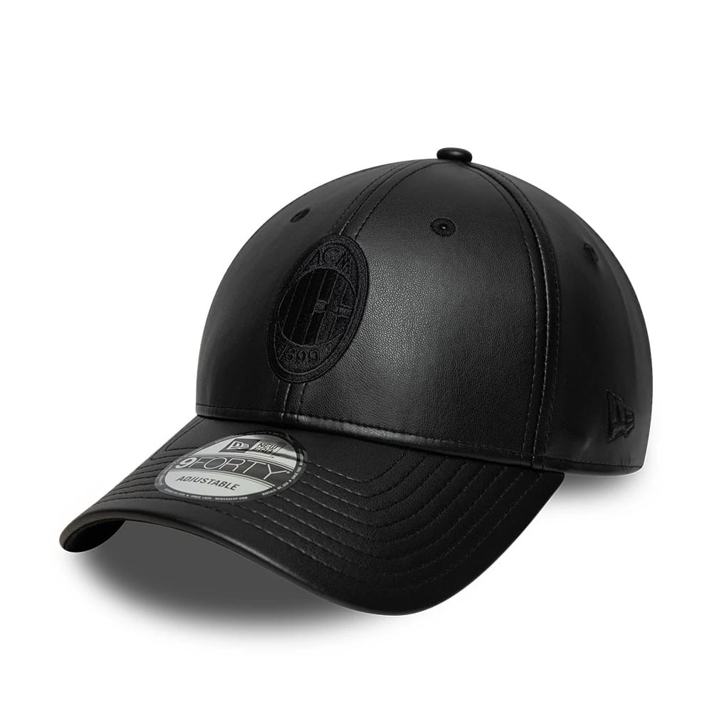 AC Milan PU Black 9FORTY Adjustable Cap-zelvios