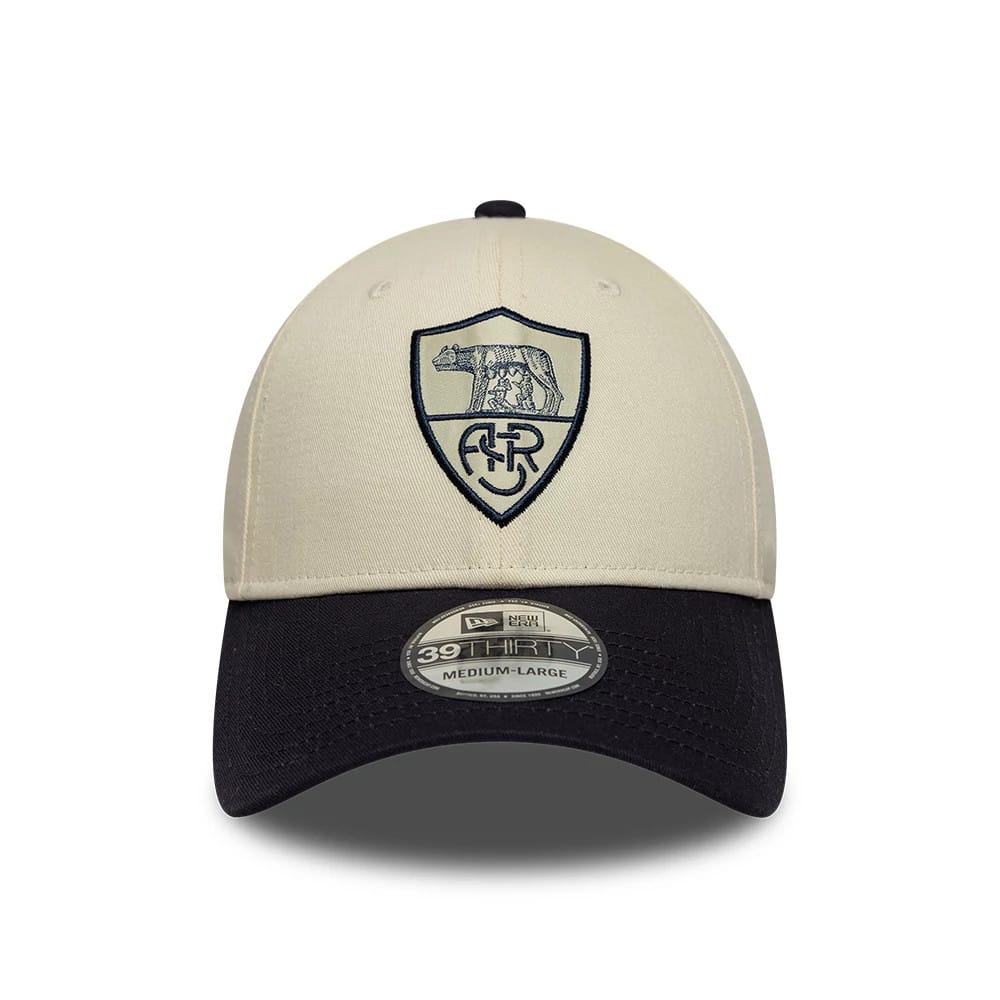 AS Roma Cream & Black 39THIRTY Stretch Fit Cap-zelvios