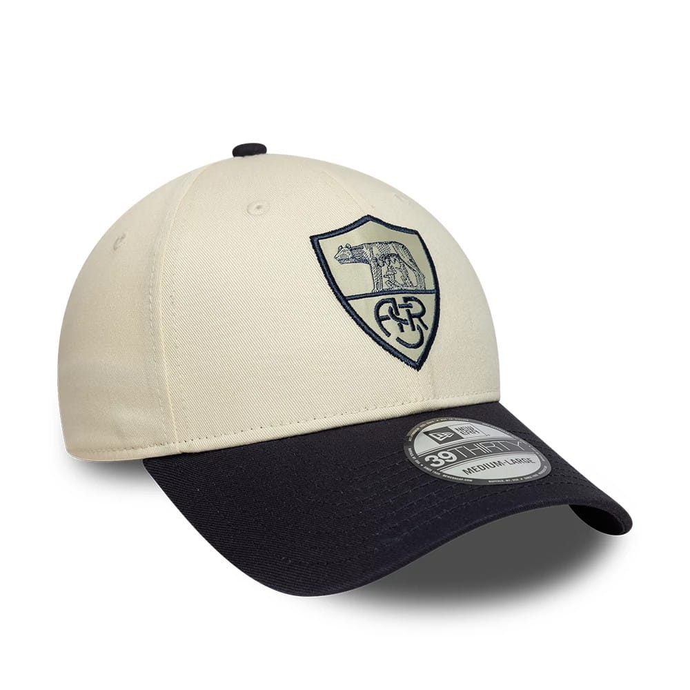 AS Roma Cream & Black 39THIRTY Stretch Fit Cap-zelvios