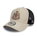Newcastle United FC Faux Suede Cream 9FORTY E-Frame Trucker Adjustable Cap-zelvios