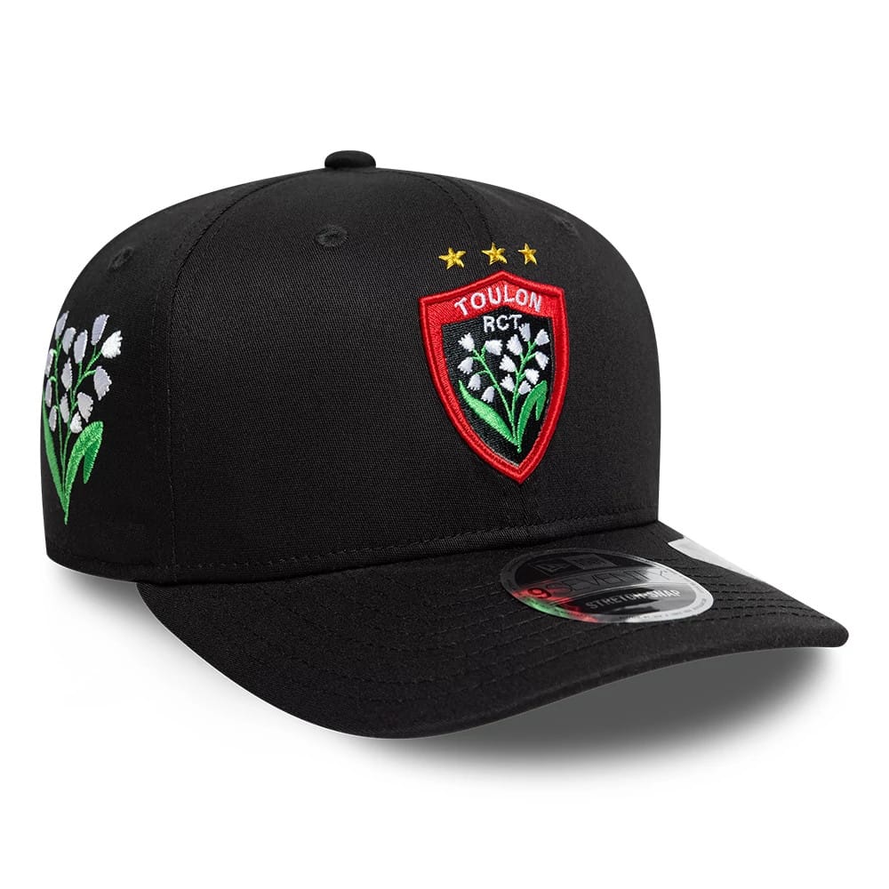 Rugby Club Toulon Lily Black 9SEVENTY Stretch Snap Adjustable Cap-zelvios