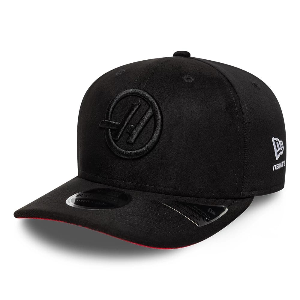 TGR Haas F1 Team Suede Black 9SEVENTY Stretch Snap Adjustable Cap-zelvios