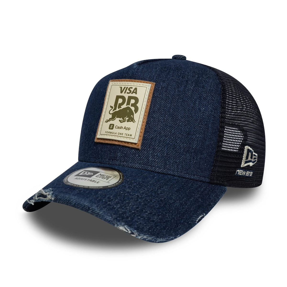 Visa Cash App Racing Bulls Denim Black 9FORTY E-Frame Trucker Adjustable Cap-zelvios