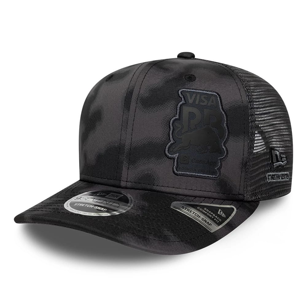 Visa Cash App Racing Bulls All Over Black 9SEVENTY Stretch Snap Adjustable Cap-zelvios