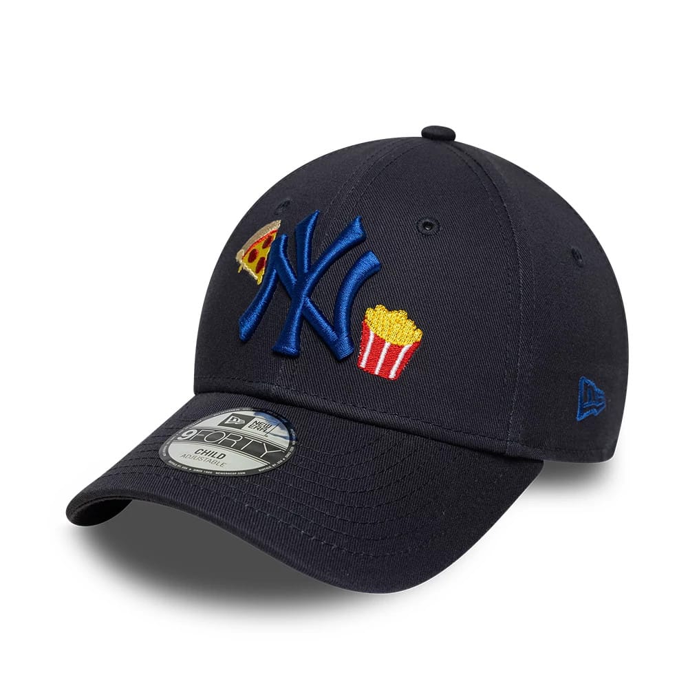 New York Yankees Child MLB Food Icon Navy 9FORTY Adjustable Cap-zelvios