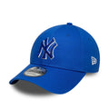 New York Yankees MLB Team Outline Bright Blue 9FORTY Adjustable Cap-zelvios