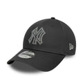 New York Yankees MLB Metallic Outline Charcoal 9FORTY Adjustable Cap-zelvios