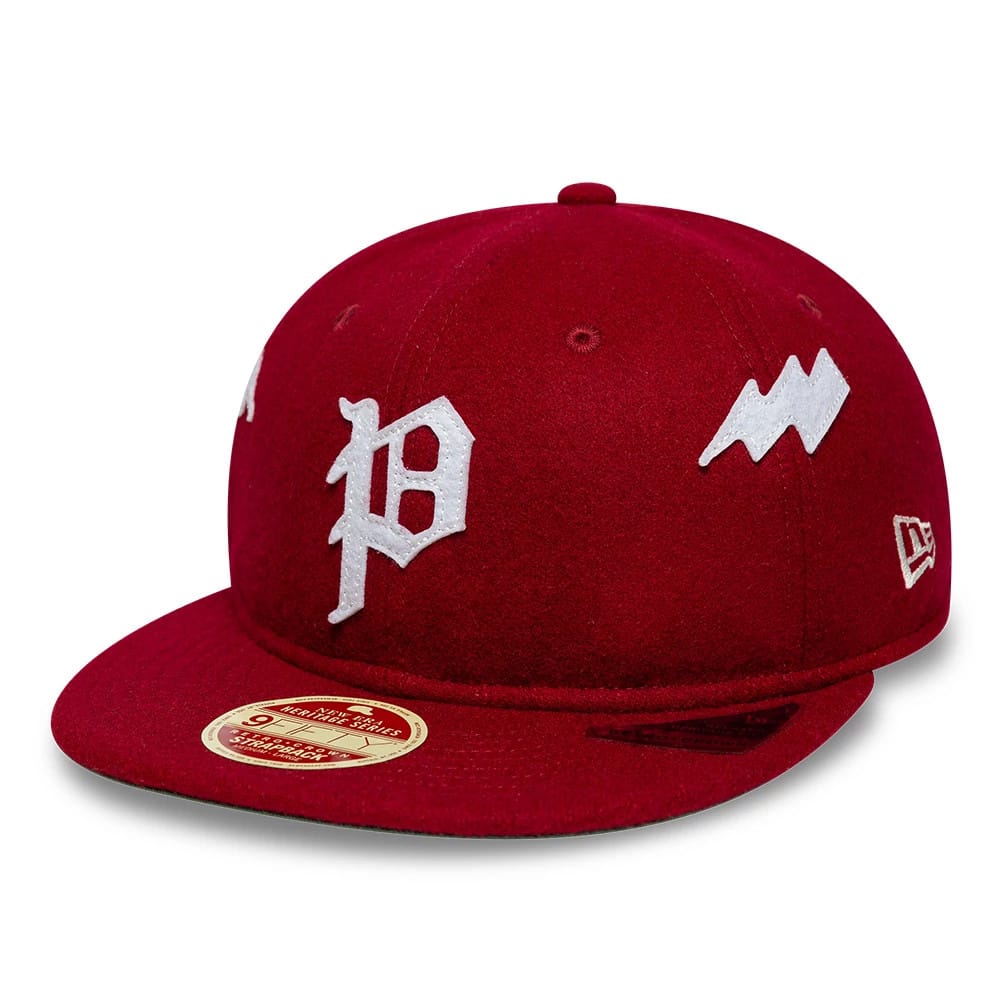 Phillies MLB Heritage Dark Red Retro Crown 9FIFTY Adjustable Cap-zelvios