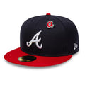 Atlanta Braves MLB Icon Navy & Red 59FIFTY Fitted Cap-zelvios