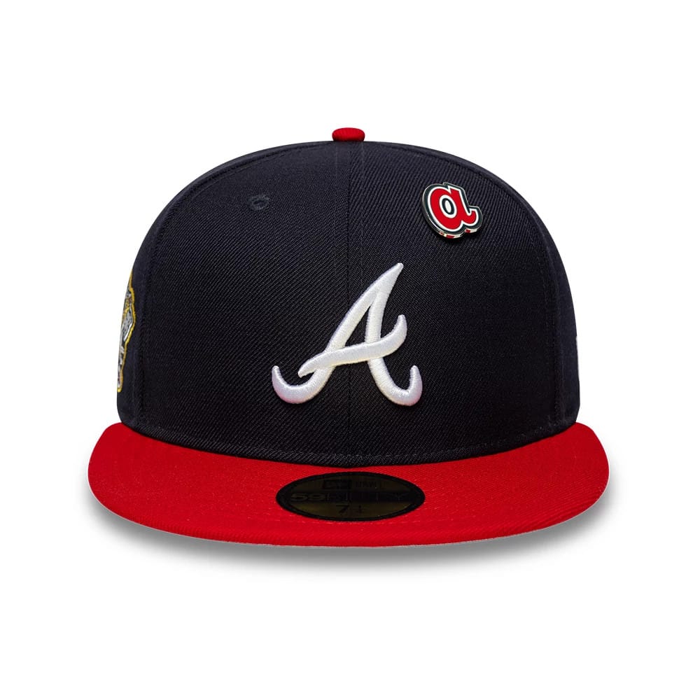 Atlanta Braves MLB Icon Navy & Red 59FIFTY Fitted Cap-zelvios