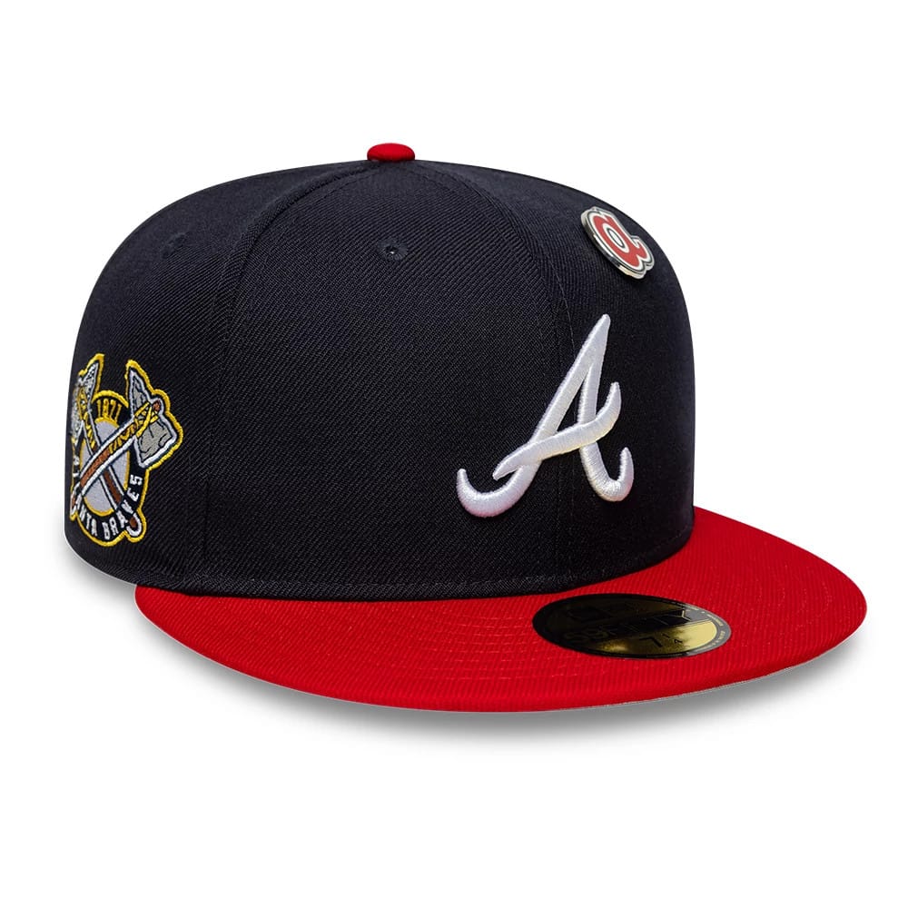 Atlanta Braves MLB Icon Navy & Red 59FIFTY Fitted Cap-zelvios