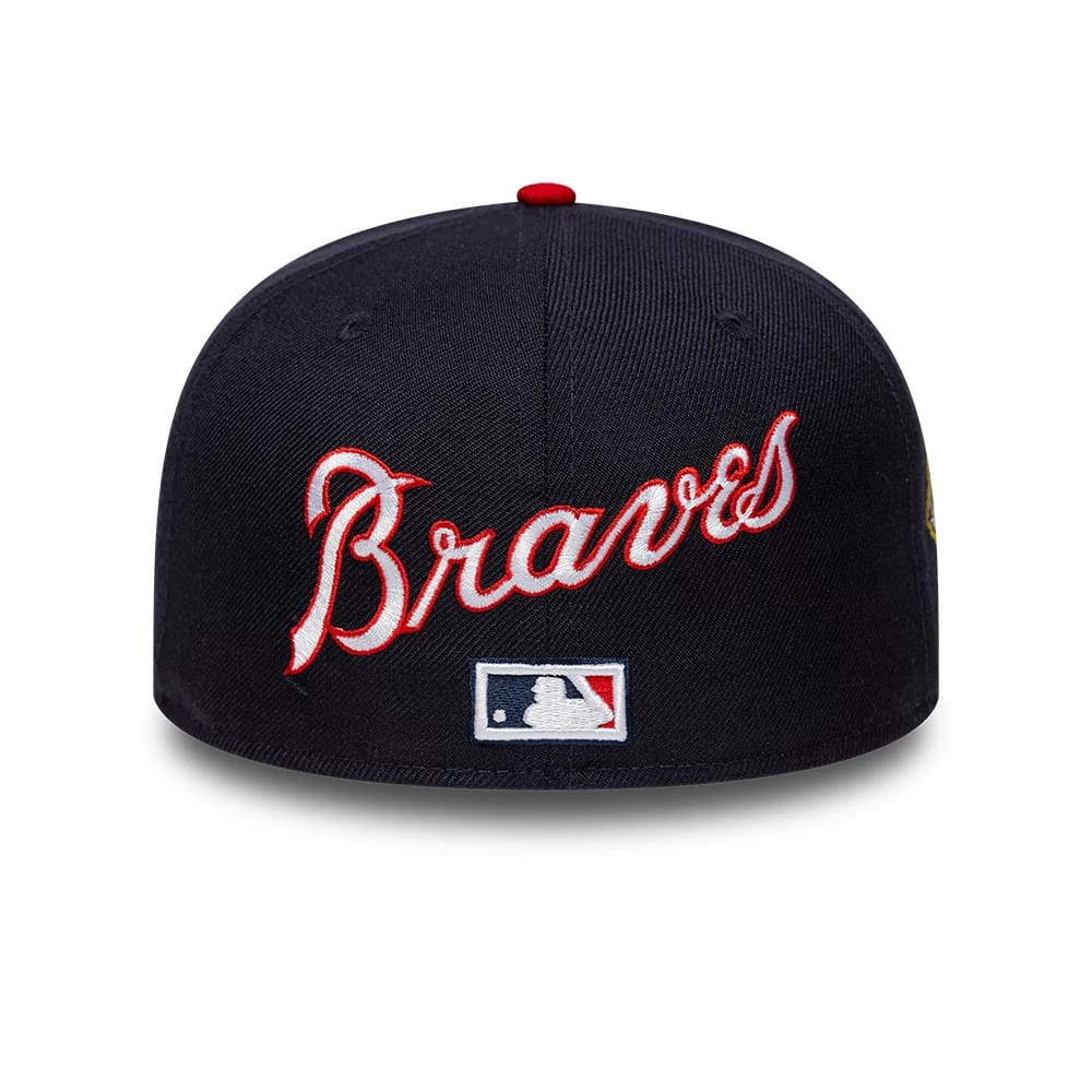 Atlanta Braves MLB Icon Navy & Red 59FIFTY Fitted Cap-zelvios