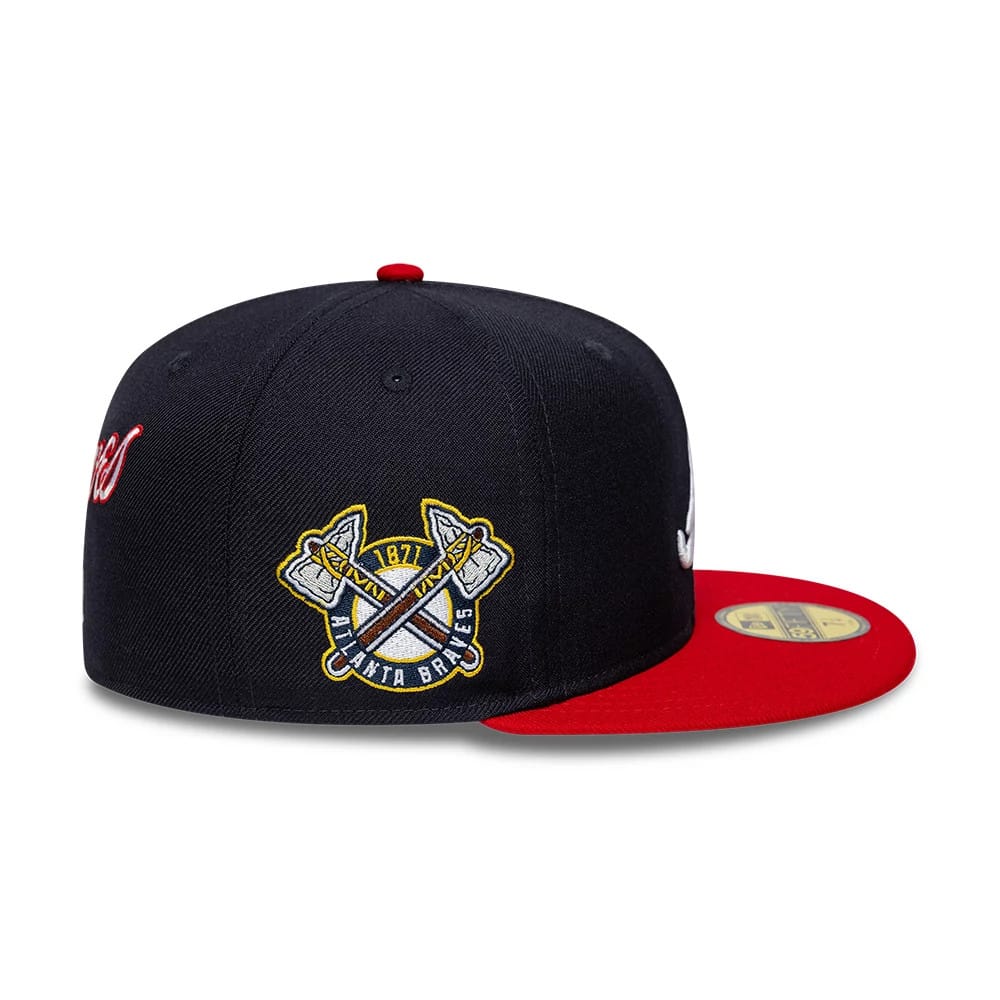 Atlanta Braves MLB Icon Navy & Red 59FIFTY Fitted Cap-zelvios